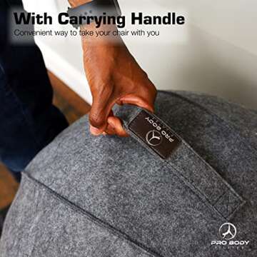 ProBody Pilates Yoga Ball Chair for Office Desk Support