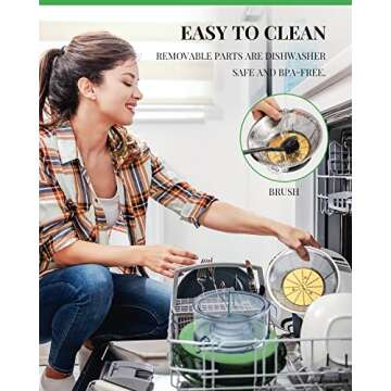 1200W GDOR Juicer with Titanium Disc, 3-Inch Chute