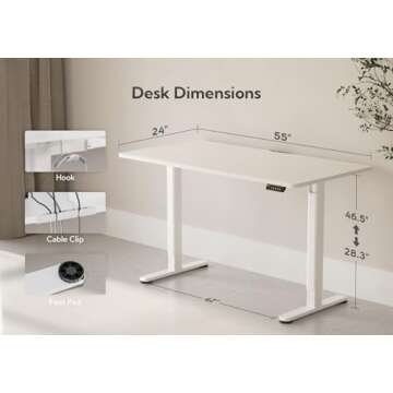 Claiks Electric Standing Desk for Custom Ergonomic Workspace