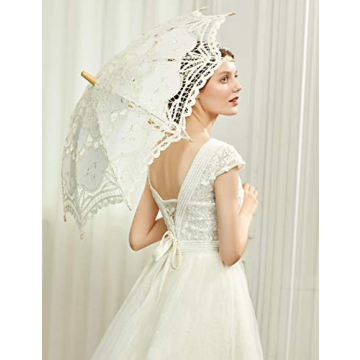 Elegant Lace Umbrella Parasol for Wedding & Party