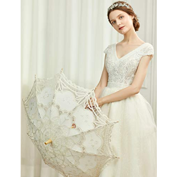 Elegant Lace Umbrella Parasol for Wedding & Party