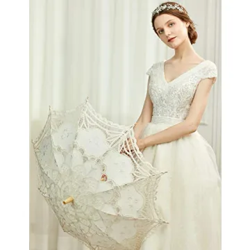 Elegant Lace Umbrella Parasol for Wedding & Party