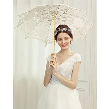 Elegant Lace Umbrella Parasol for Wedding & Party