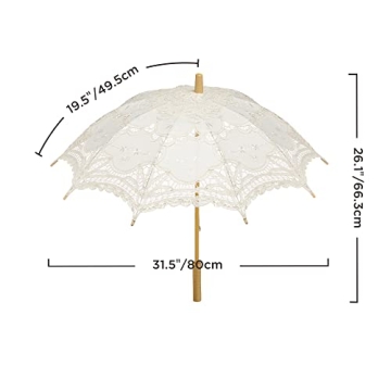 Elegant Lace Umbrella Parasol for Wedding & Party