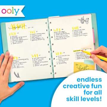 Ooly Brilliant Brush 24 Classic Colors, Calligraphy Pens for Writing & Hand Lettering, Perfect Set of Brush Calligraphy Pens for Beginners or Kids with 24 Bright Colors