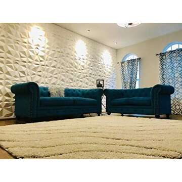 Art3d 19.7"x19.7" (Pack Of 12) Wall Panel 3D Pyramid, White