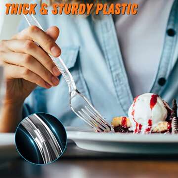 Heavy Duty Disposable Plastic Forks for All Occasions