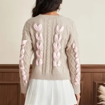 Trendy Women Bow Sweater - Chic Winter Knitwear