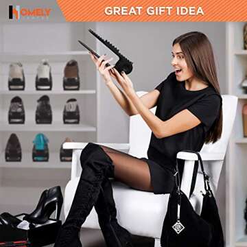 10PCS Shoe Slots - Shoe Stacker - Increase Space by 200% - Adjustable, 4 Level Shoe Space Saver - Durable Shoe Slots Organizer - Shoe Organizer with Double Decker Storage for Closet, Shoe Holder Rack