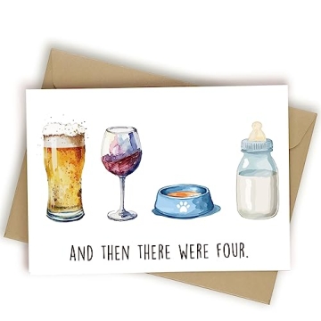 HEALSLA Charming Baby Shower Card - Humorous Congratulations for New Parents