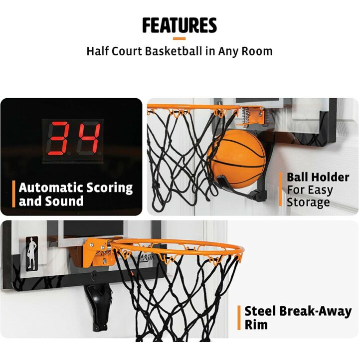 Majik Indoor Basketball Hoop with LED Scoring