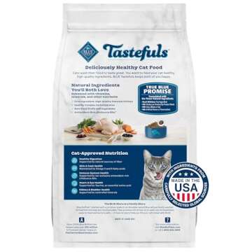 Blue Buffalo Tastefuls Natural Dry Food for Active Adult Cats, Chicken & Brown Rice Recipe, 15-lb. B...