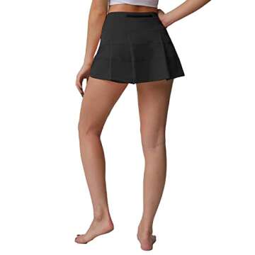 Husnainna Women's High Waisted Pleated Tennis Skirt