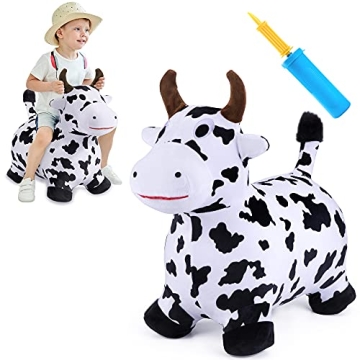 iPlay iLearn Bouncy Pals Hopping Cow Toy for Toddlers