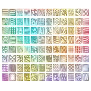 eboot 288 Pieces 96 Designs Nail Vinyls Nail Stencil Sticker Sheets Set for Nail Art Design, 24 Sheets