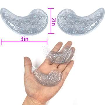 Reusable Gel Eye Ice Pack, Cooling Eye Pad, Hot ＆ Cold Treatment for Eye Strain, Eye Swelling, Eye...