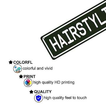 Hairstylist Signs Wall Decor, Hairstylist Gift, Hairstylist Sign, Beauty Salon Decor, Barber Shop Decor, Custom Street Sign,Metal Sign, Wall Art 16 X 4 Inch