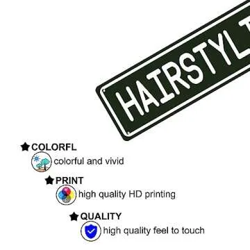 Hairstylist Signs Wall Decor, Hairstylist Gift, Hairstylist Sign, Beauty Salon Decor, Barber Shop Decor, Custom Street Sign,Metal Sign, Wall Art 16 X 4 Inch