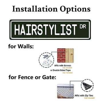 Hairstylist Signs Wall Decor, Hairstylist Gift, Hairstylist Sign, Beauty Salon Decor, Barber Shop Decor, Custom Street Sign,Metal Sign, Wall Art 16 X 4 Inch