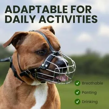 Adjustable BRONZEDOG Pitbull Muzzle for Training & Safety