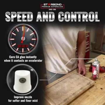 Starbond CA Glue Accelerator Instantly Dries Super Glue, 10 oz