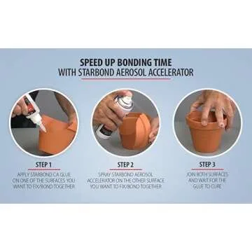 Starbond CA Glue Accelerator Instantly Dries Super Glue, 10 oz