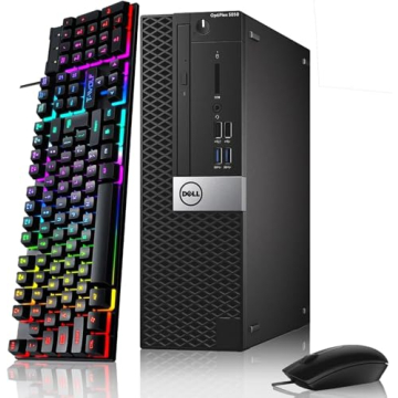 Dell OptiPlex 5050 SFF Desktop Computer PC Set with 24" FHD Monitor, Intel Core i5-6500, 16GB RAM, 2...