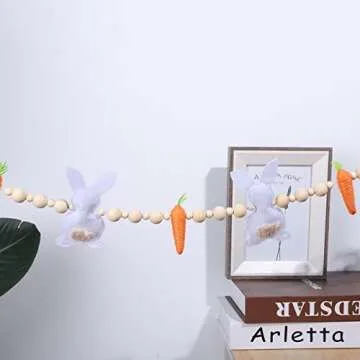 Christian Easter Bunny Carrot Wreath for Spring Decor