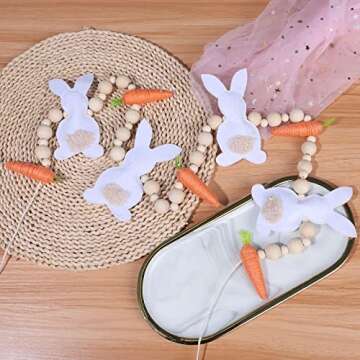 Christian Easter Bunny Carrot Wreath for Spring Decor