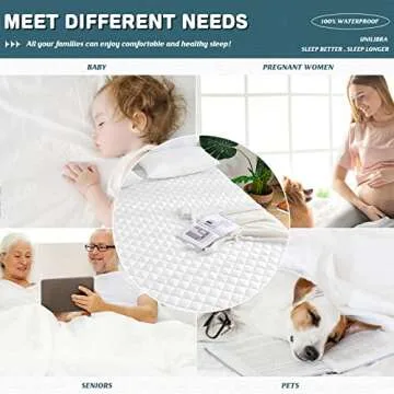 UNILIBRA King Mattress Cover Waterproof, Deep Pocket Mattress Pad Protector Fits to 6''-21'', Breathable Hollow Cotton Filling Quilted Mattress Protector for King Size