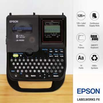 LABELWORKS Epson LW-PX350 Industrial Label Maker Kit - Complete Kit with Accessories for Home and Of...
