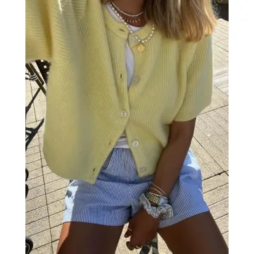 Chic Y2K Knitted Crop Cardigan for All Seasons