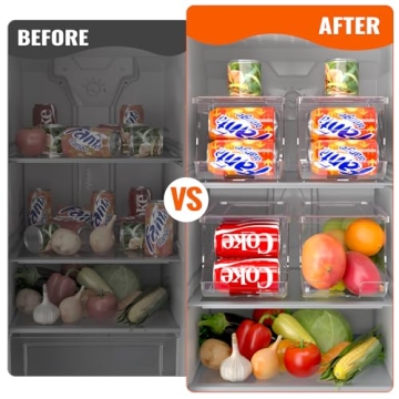SCAVATA 2 Pack Soda Can Organizer for Refrigerator