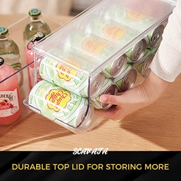 SCAVATA 2 Pack Soda Can Organizer for Refrigerator