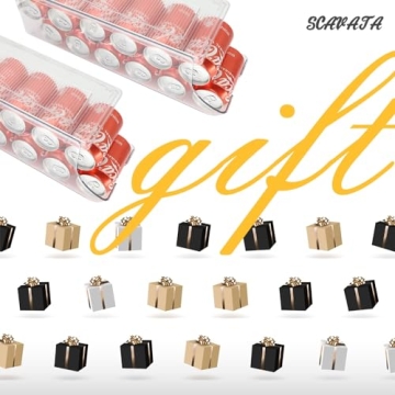 SCAVATA 2 Pack Soda Can Organizer for Refrigerator