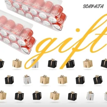 SCAVATA 2 Pack Soda Can Organizer for Refrigerator