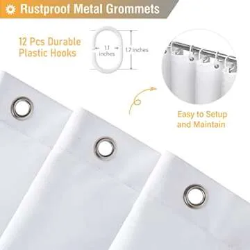 BTTN Luxury Ombre Shower Curtain for Elegant Bathrooms