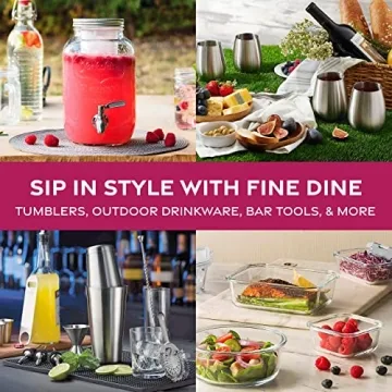 Insulated 25oz Water Bottle with 3 Lids - FineDine