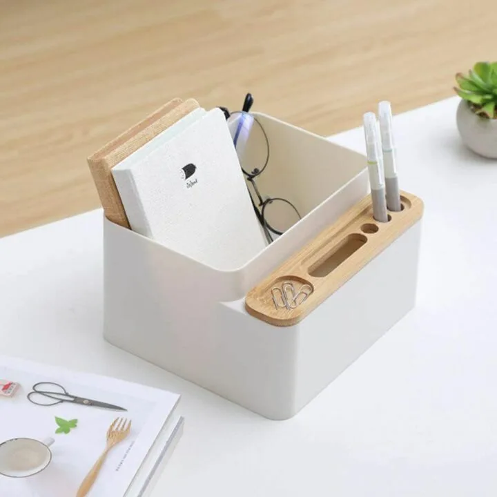 Poeland Desktop Storage Box for Desk & Vanity Organization
