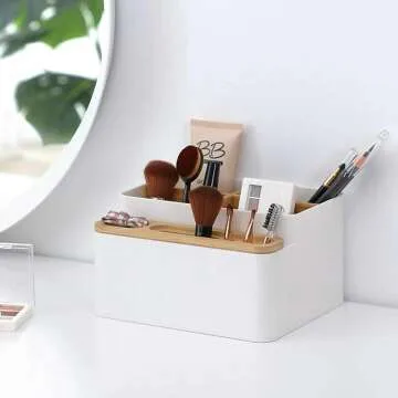 Poeland Desktop Storage Box for Desk & Vanity Organization
