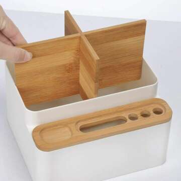 Poeland Desktop Storage Box for Desk & Vanity Organization