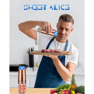 Gravity Electric Grinder Set with LED Light and Adjustability