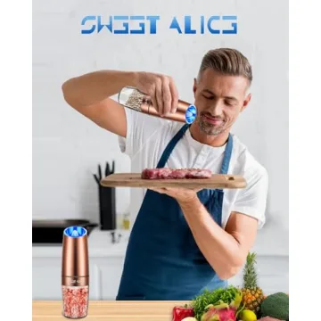 Gravity Electric Grinder Set with LED Light and Adjustability