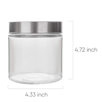 Stylish Flrolove Glass Storage Jars With Stainless Lids