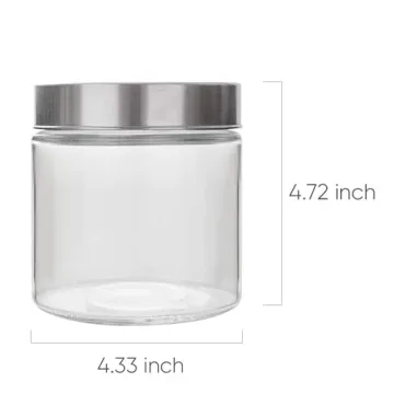 Stylish Flrolove Glass Storage Jars With Stainless Lids