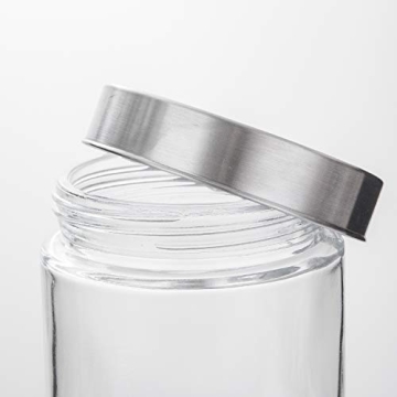 Stylish Flrolove Glass Storage Jars With Stainless Lids