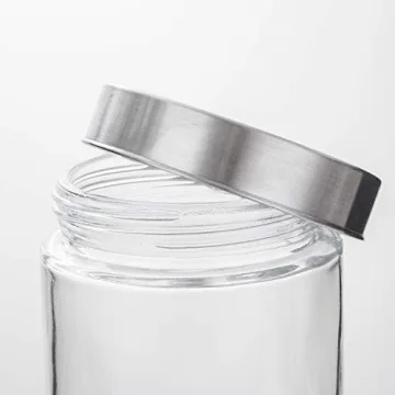 Stylish Flrolove Glass Storage Jars With Stainless Lids