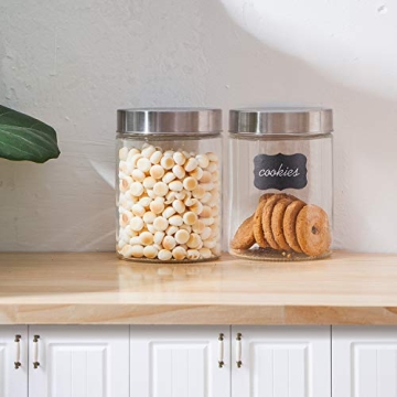 Stylish Flrolove Glass Storage Jars With Stainless Lids