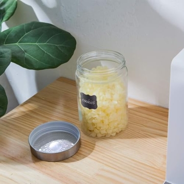 Stylish Flrolove Glass Storage Jars With Stainless Lids
