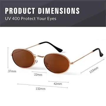 Buy GIFIORE Oval Sunglasses - Unisex Retro 90s Fashion